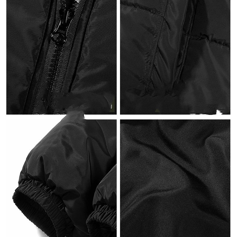 Male Loose Thickened Personality Trend Line Solid Color Cotton Jacket