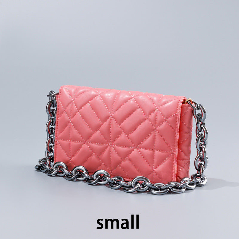 Lingge Small Bag Trendy One-shoulder Crossbody Quilted