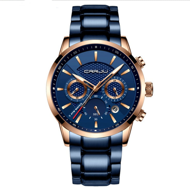 Steel belt men's sports watch