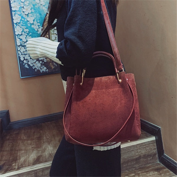 Matteret vintage taske