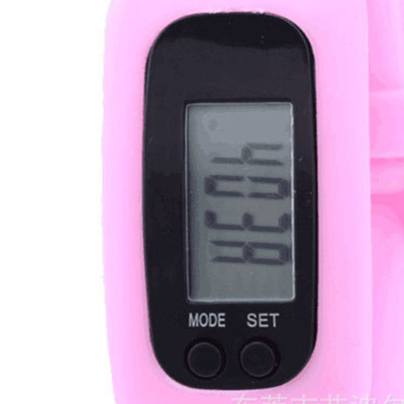 Student sports silicone pedometer LCD bracelet watch