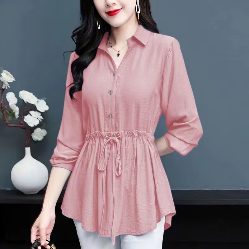 Middle-aged And Elderly Women's Chiffon Shirt