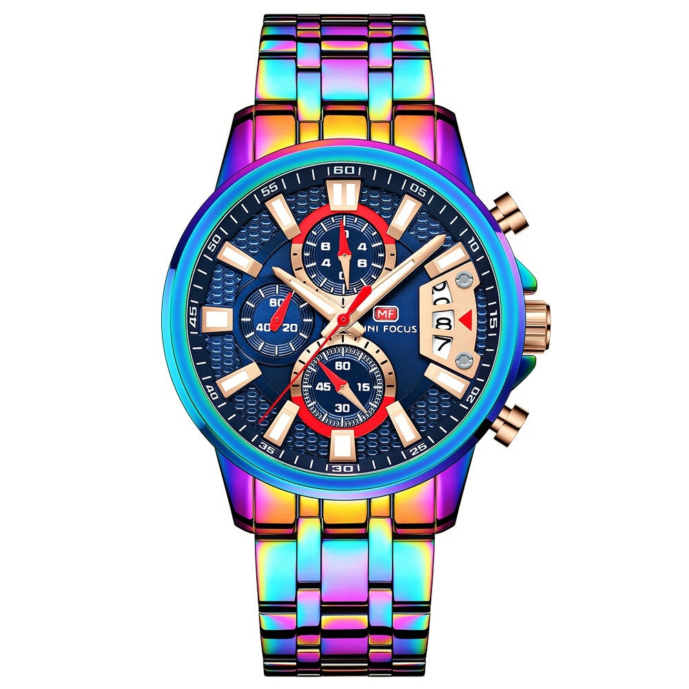Personalized Waterproof Quartz Watch Magic Color Shell Multifunctional