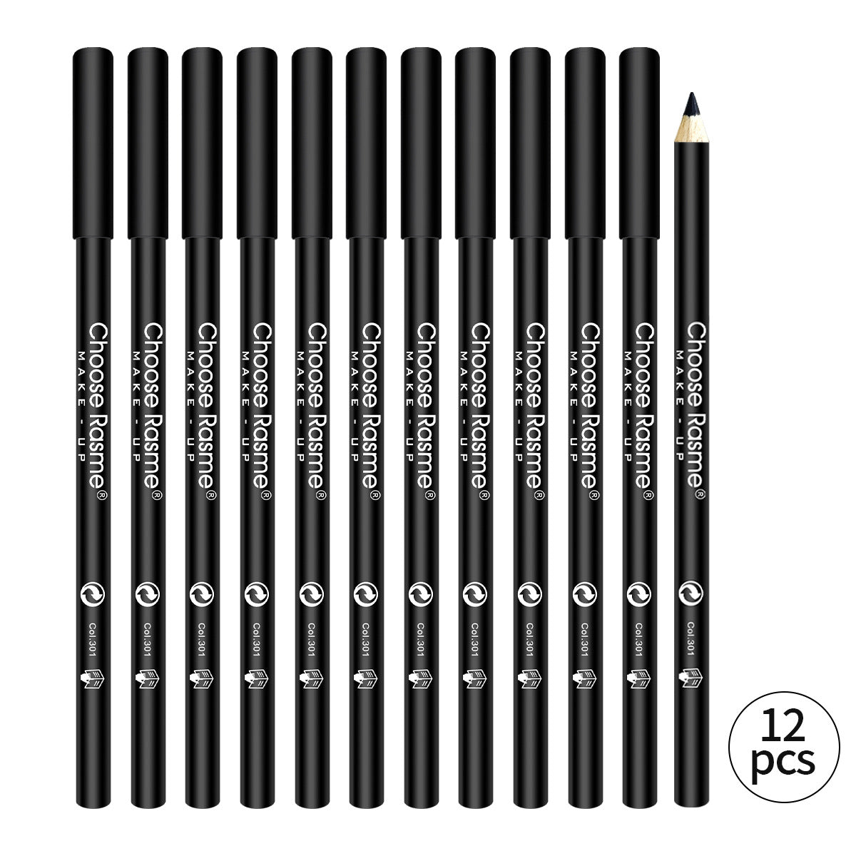 Black Wooden-rod Eyelinersmooth Intensely Pigmented Ultra-fine Long-lasting Waterproof And Sweatproof