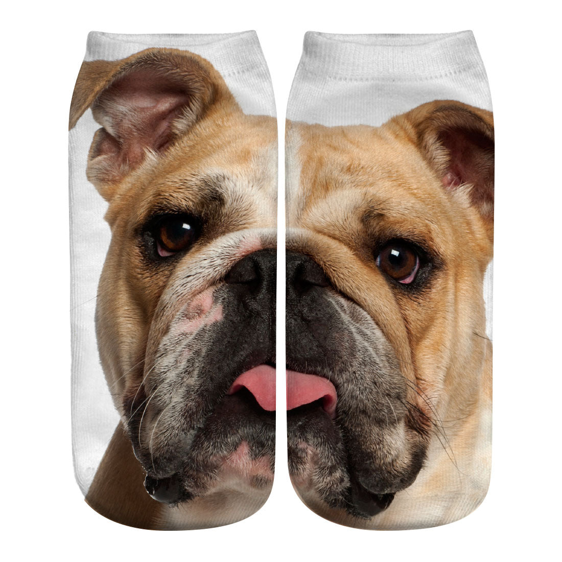 Big Face Cat 3D Printing Socks Short Tube Women's Boat