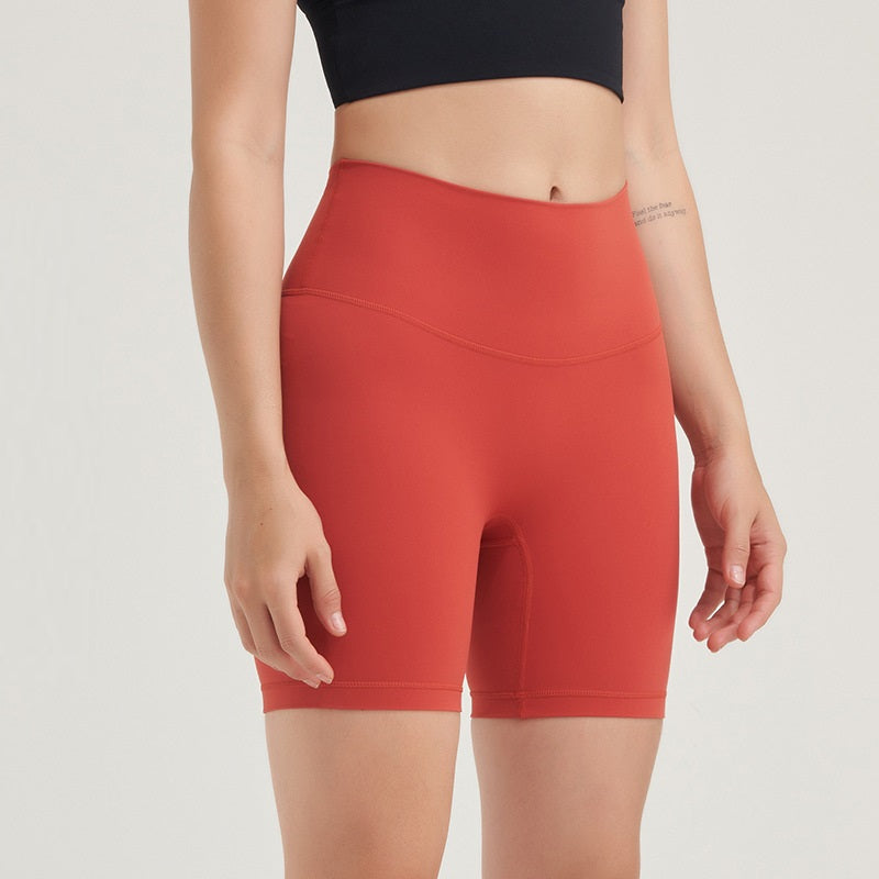 Nude No T-line Hip Lift Trepunkts Fitness Yogashorts til kvinder