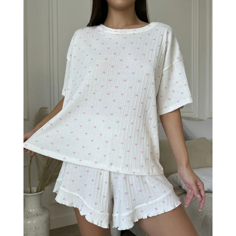 Womens Fashionable Casual Top And Shorts Set