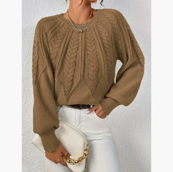 Fashion Retro Prismatic Twist Knitted Sweater