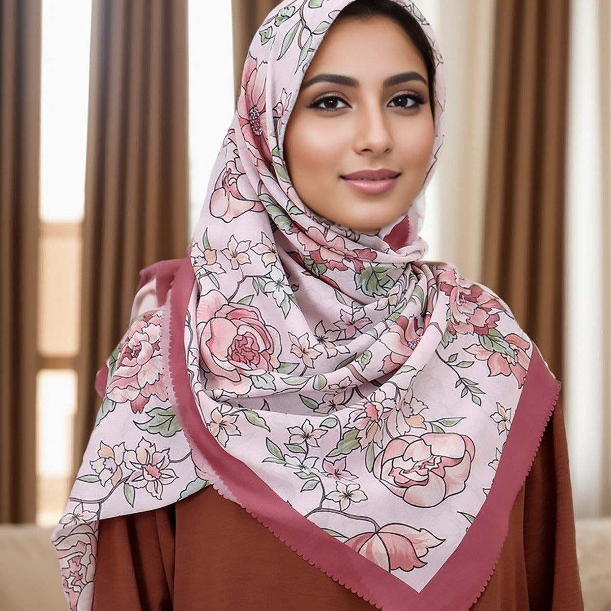 Cross Fashion Printed Sunscreen Scarf Malay Middle East Hui Headcloth