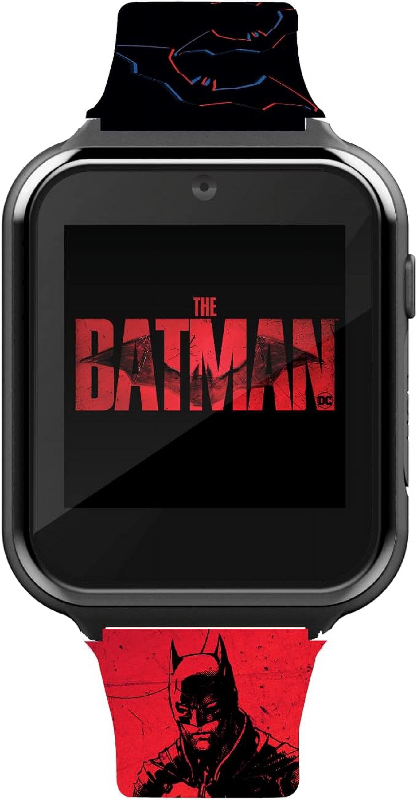 Batman Black Kids Educational Learning Touchscreen Smart Watch Toy for Girls, Boys, Toddlers - Selfie Cam, Learning Games, Alarm, Calculator, Pedometer & More (Model: BAT4973AZ)
