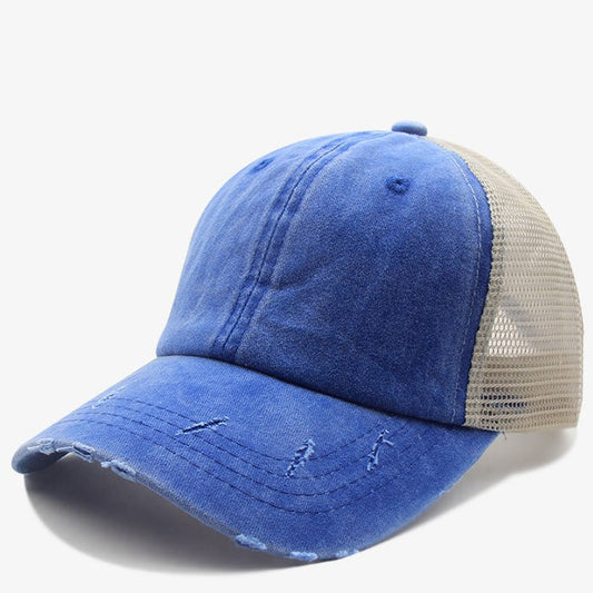 Women's Fashionable All-matching Retro Washed Peaked Cap