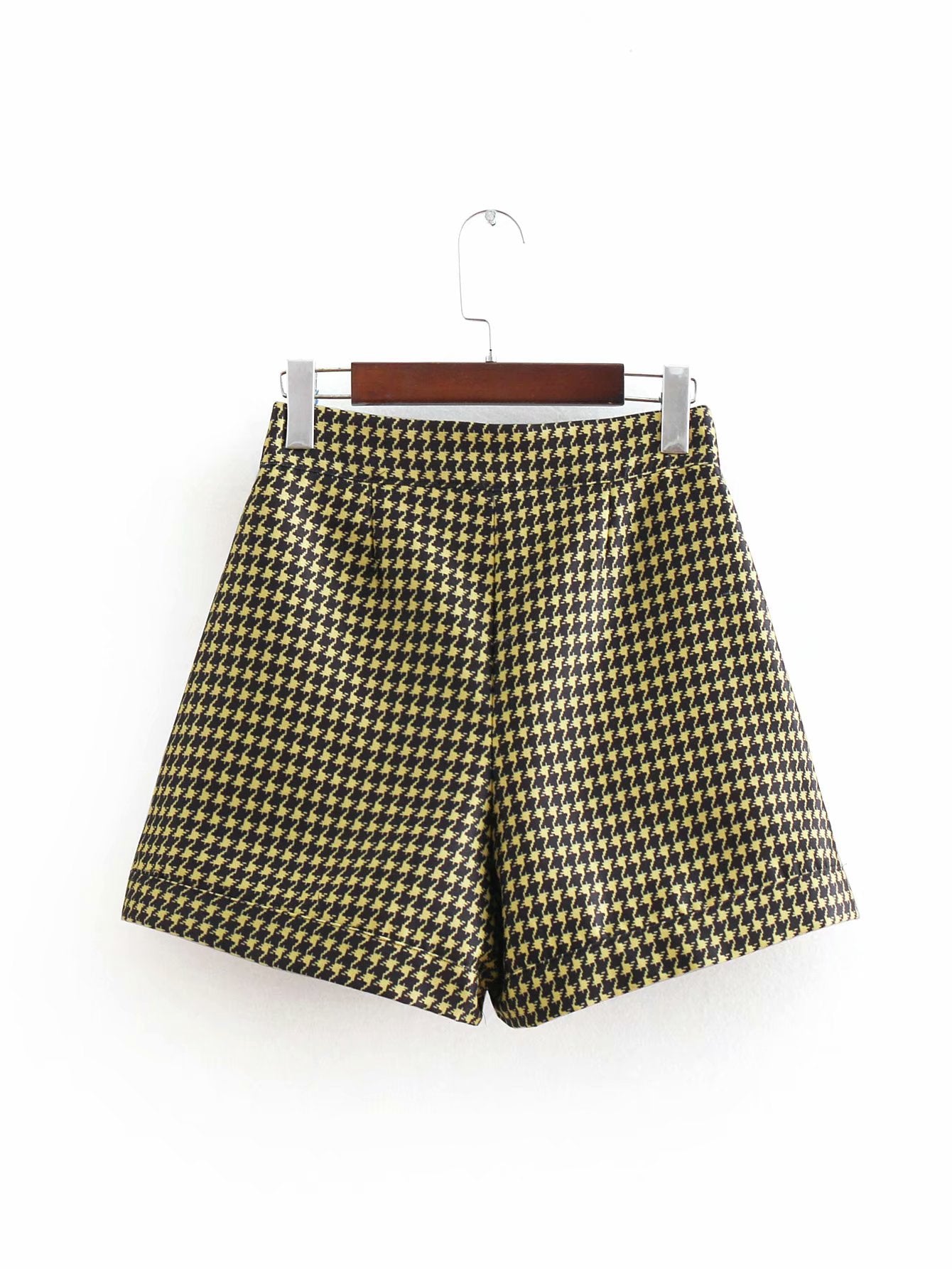Textured High Waist Shorts Set