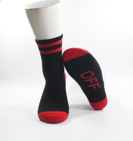 Cotton socks striped style sports tube socks