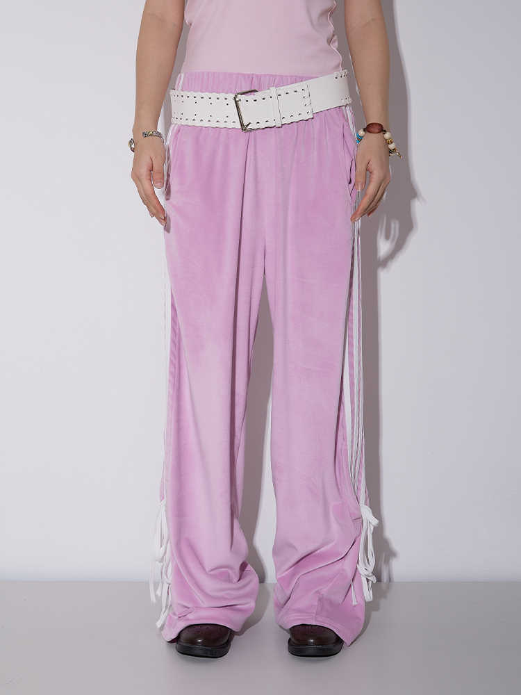 Velvet Wide-leg Pants Women's High Waist Loose Drooping Straight-leg Pants