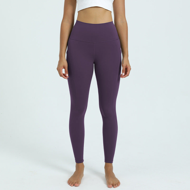 Pocket High Waist Buttock Lifting Yoga Clothes Elastic Abdominal Compression Tight Sweatpants