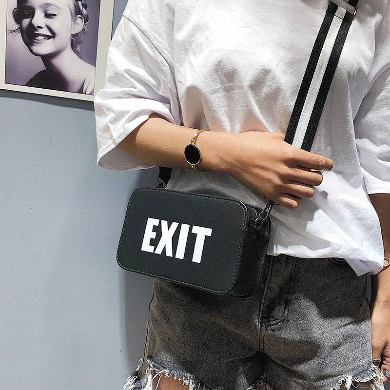 Wild letter small square bag