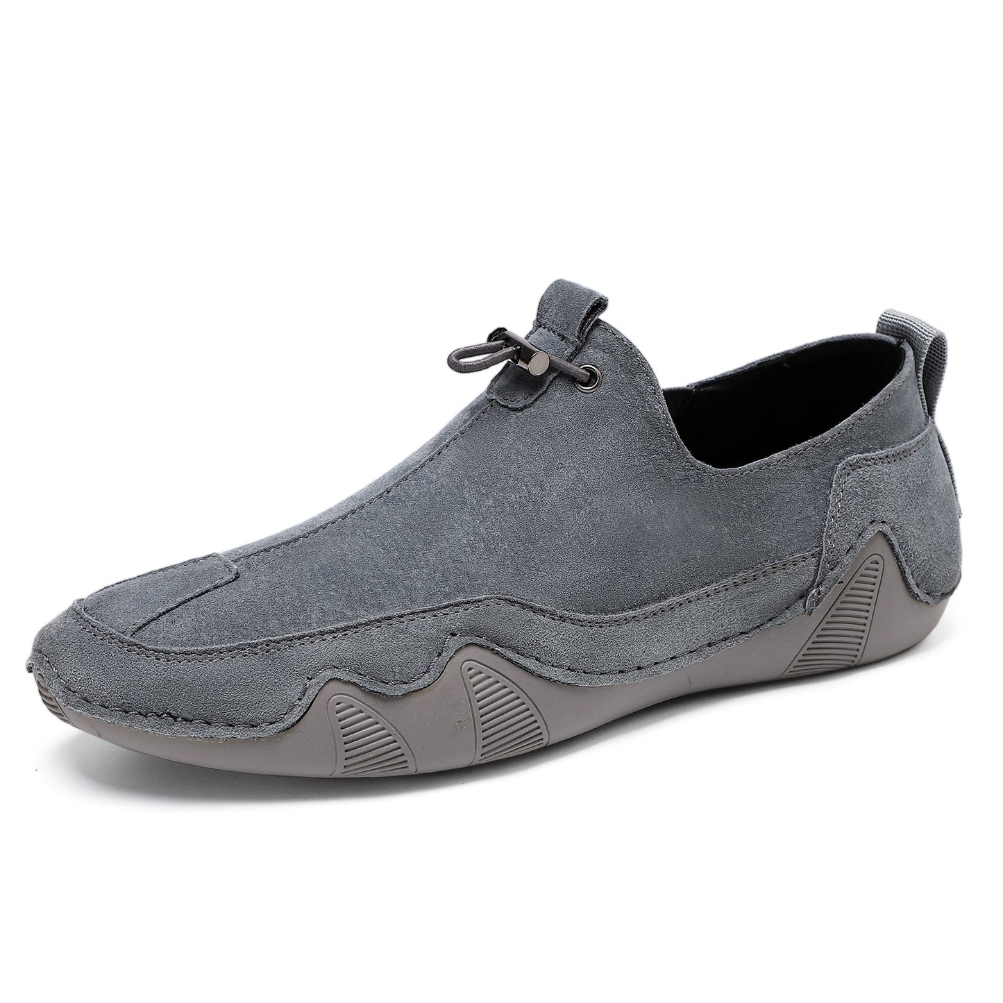 Herresko i læder, afslappede, åndbare, slip-on