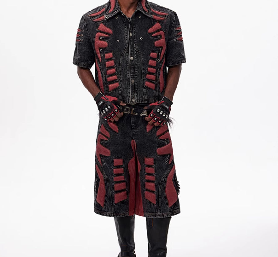 Stereo Patchwork Denim Jacket