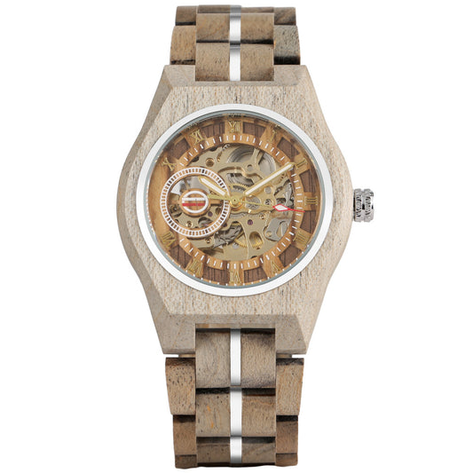 Openwork Roman Dial Automatic Mechanical Mens Watch