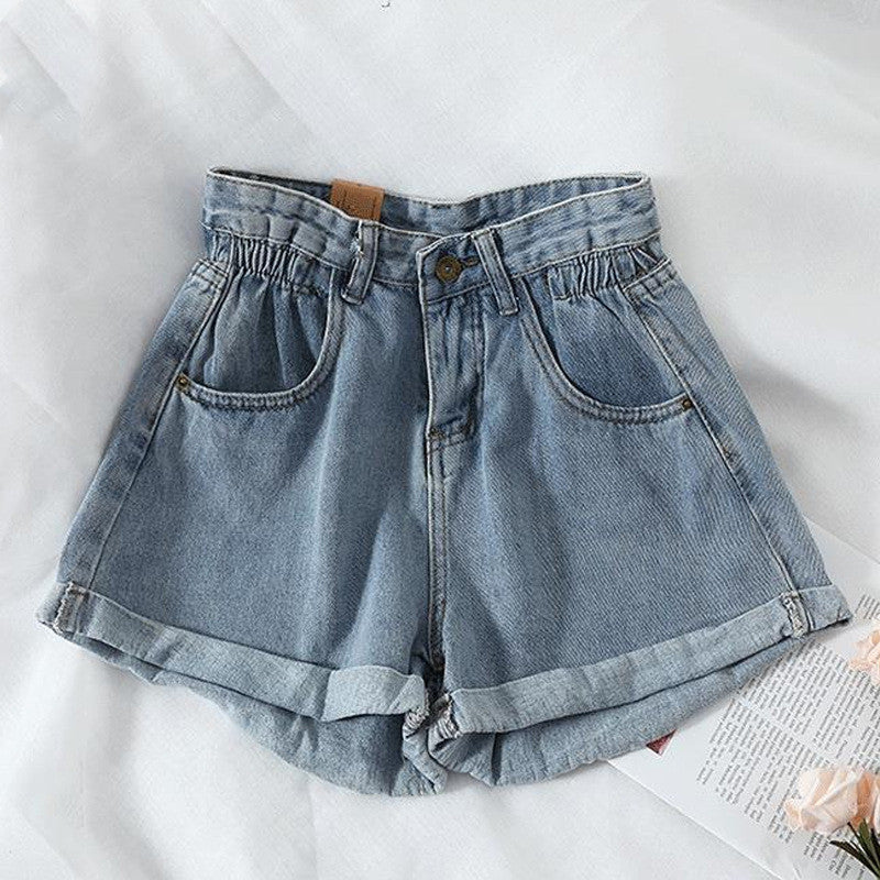 Women's high waist denim shorts