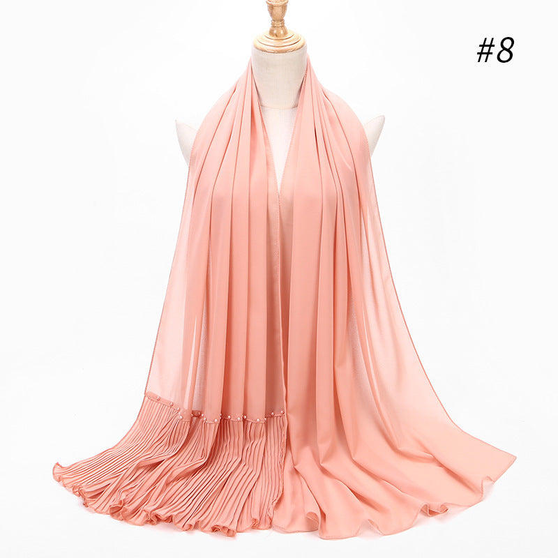 Perle Chiffon Etnisk Tørklæde