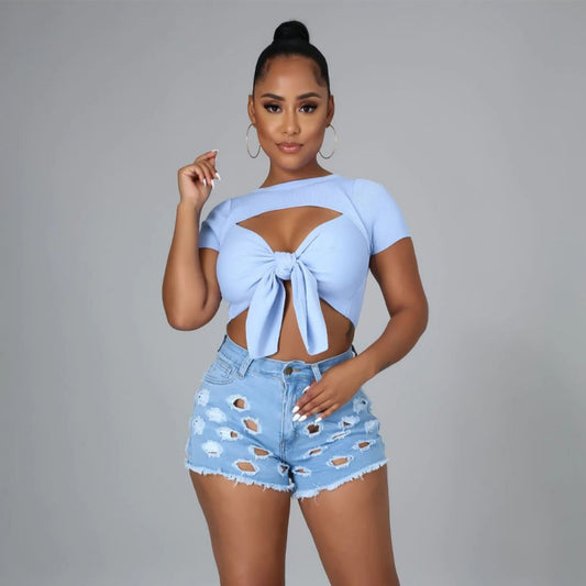 Womens Mid-rise High-elasticity High-quality Casual Shorts