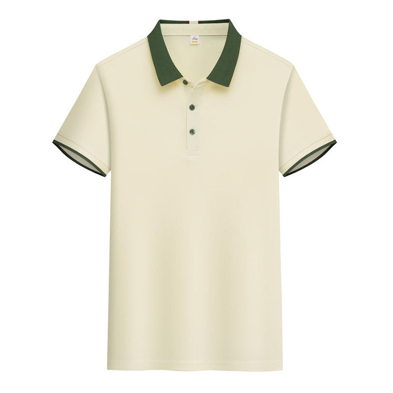 Contrast Color Lapels Polo Shirt