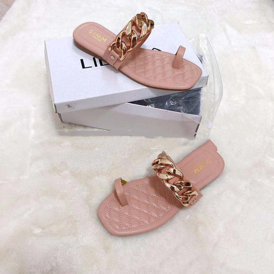 Fashion Rhinestone Slippers Daily Solid Color Flat Heel
