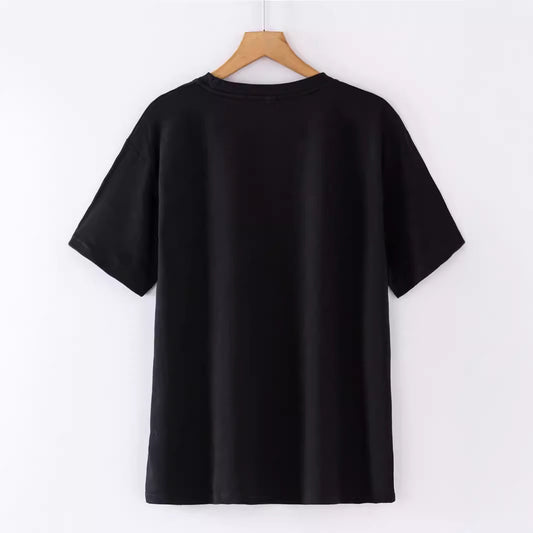 Fruit Strawberry Round Neck Short Sleeve Top For Women