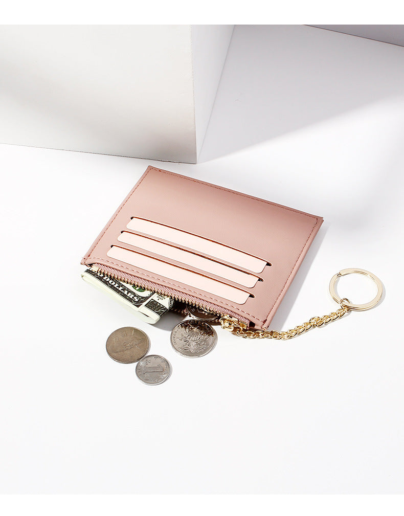 The Mosaic Cute Wallet Multi-card Zipper with Keychain