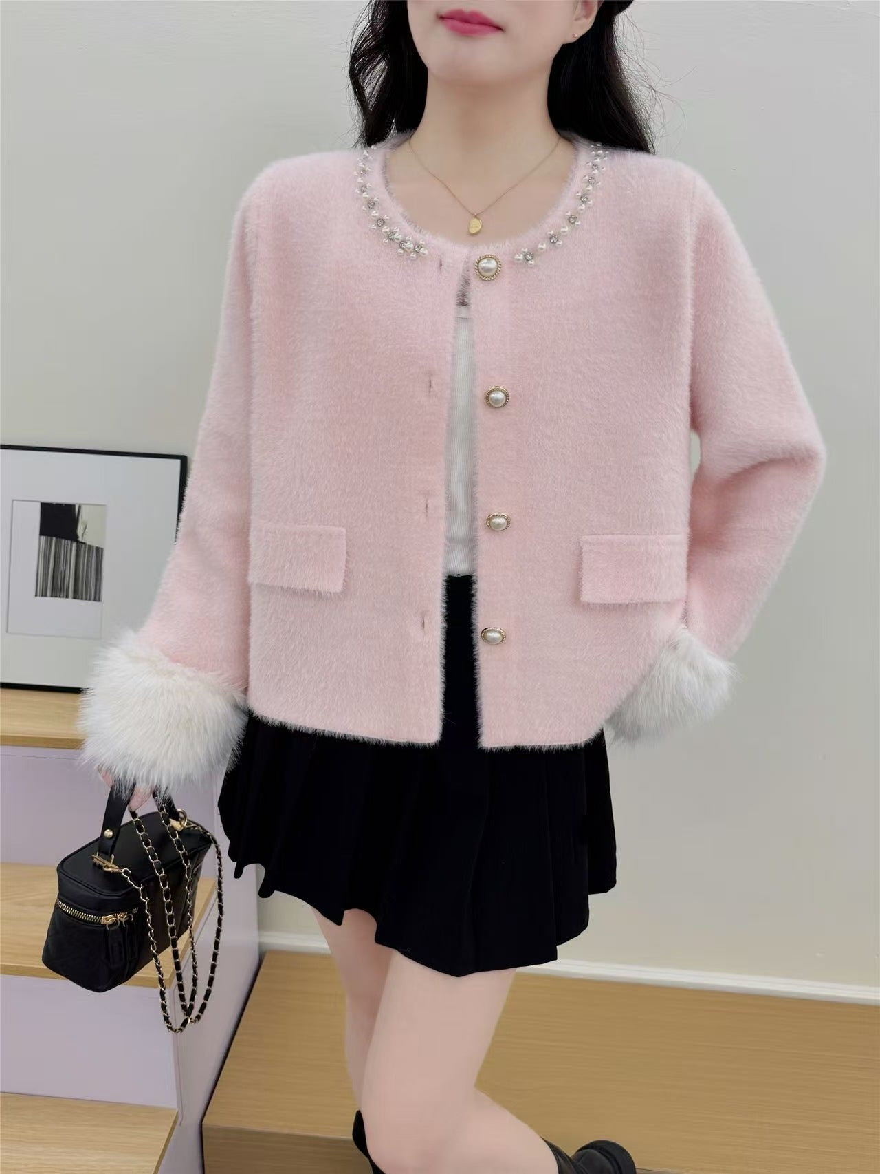 Chanel-style Knitted Cardigan Autumn New Arrival Women's Sweater Jacket