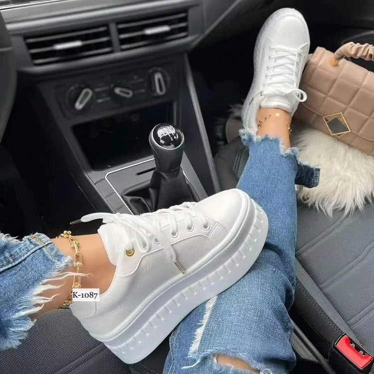 Large Size Round Toe Platform Casual All-match Viscose Shoes