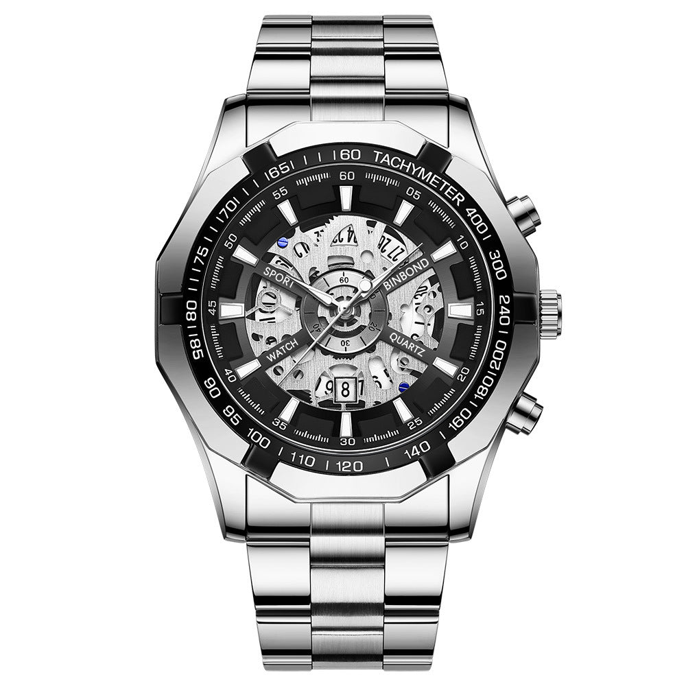 Men's Waterproof Luminous Casual Business Skeleton Shrimp Watch