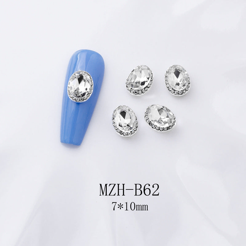 K9 Ultra-Shiny Flat-Back Rhinestones In White For Nail Art Decorations