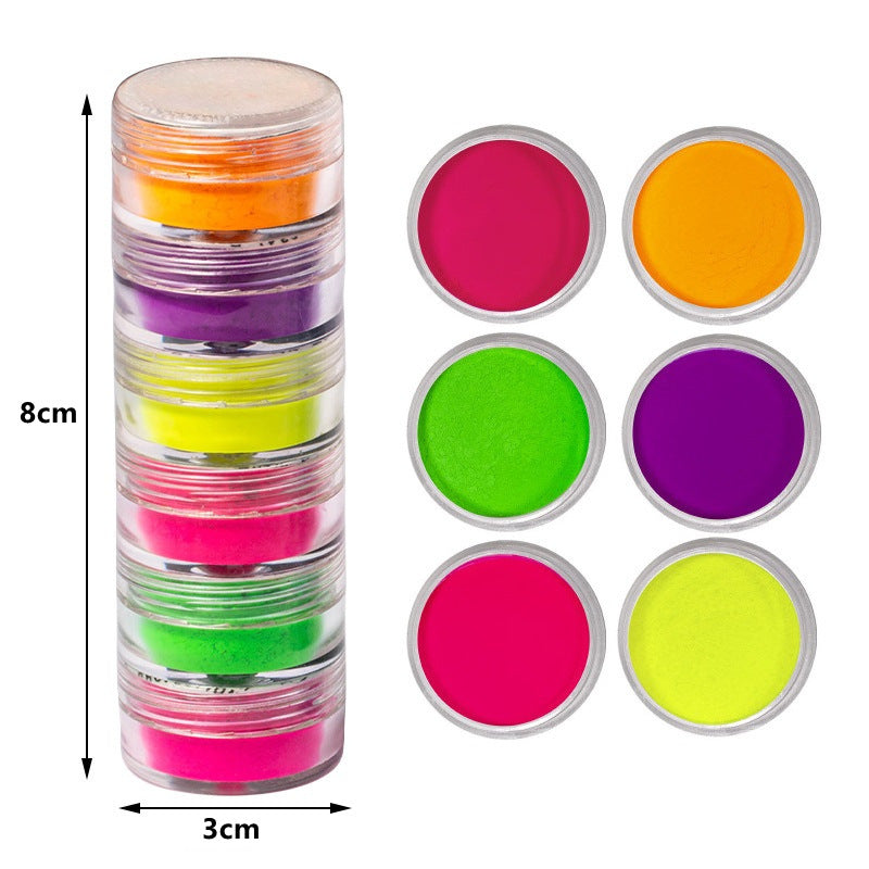 6-color Siamese Pearl Powder Glitter Fluorescent Powder Crystal Glue Silicone Mold