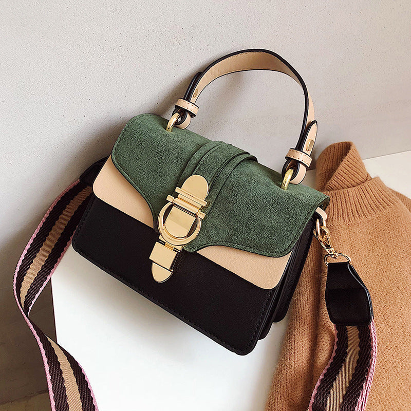 One shoulder retro matte small square bag