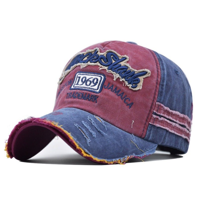 Ripped Retro And Syet Bogstaver Baseballkasket
