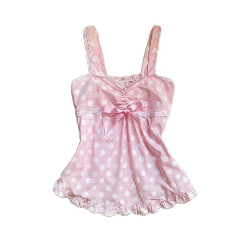 Bow Decoration Backless Sling Top
