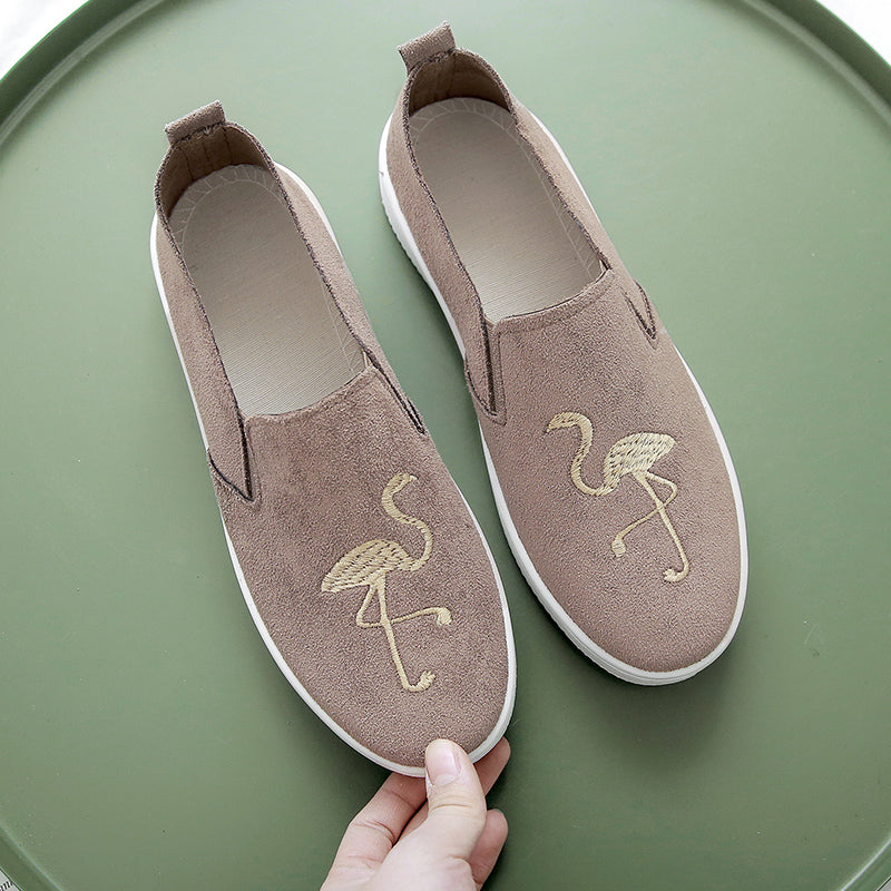 Lovebird student shoes canvas loafers autumn