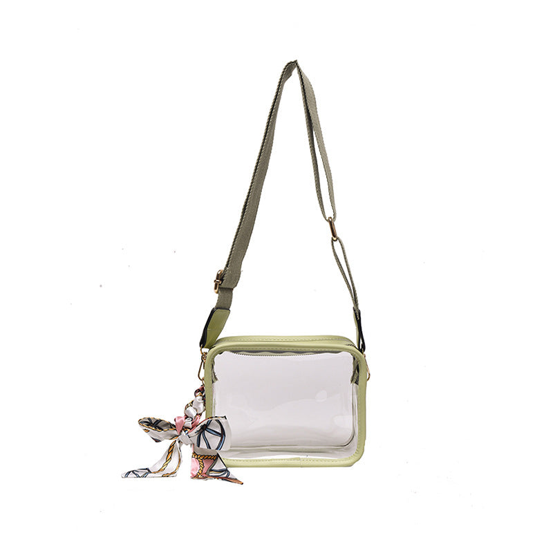 Wide Shoulder PVC Single Shoulder Diagonal Cross Phone Bag