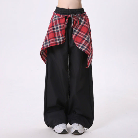 Female Design High Waist Loose Straight Leg Wide Leg Long Pants