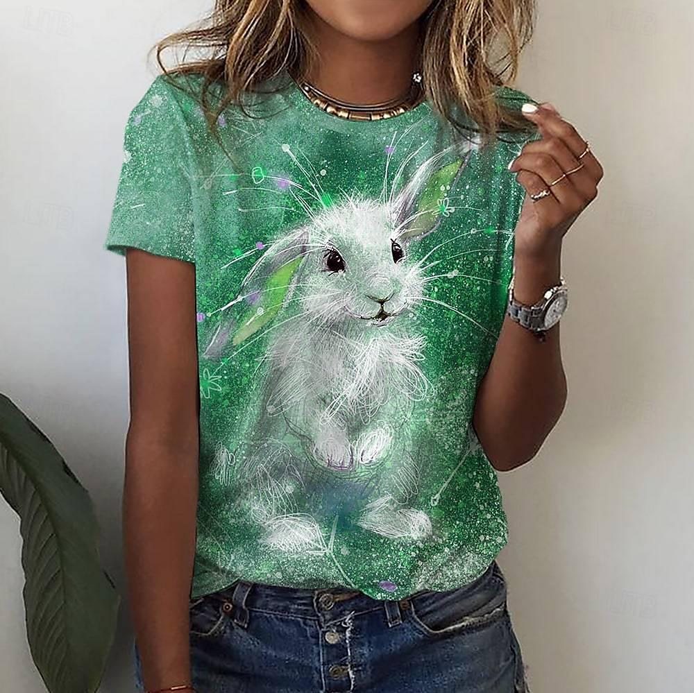 Flower 3D Digital Printing Short Sleeve