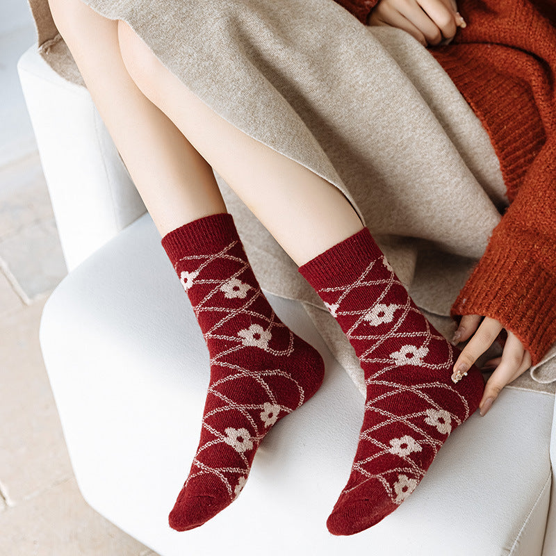 Printing Keep Warm Winter Women Socks