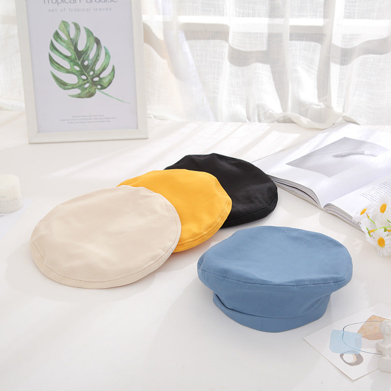 Women's Solid Color All-match Cute Retro Beret Hat