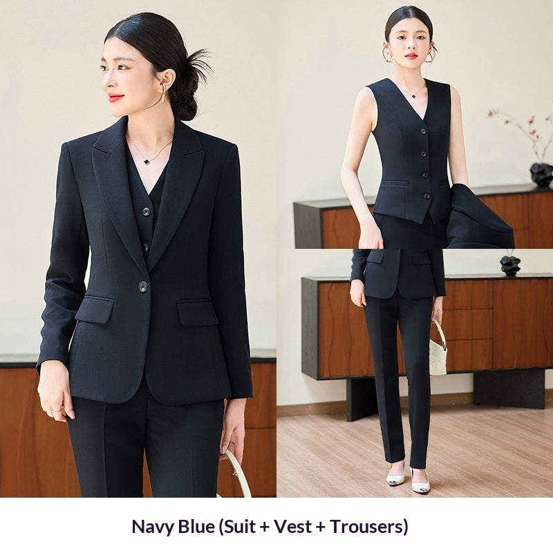 New Stylish Office Suit Waistcoat Three Piece Set