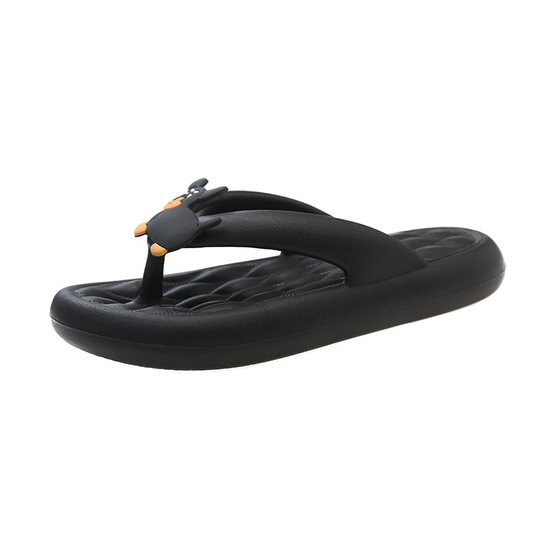 Women's Summer Cute Sausage Dog Beach Non-slip Soft Bottom Outdoor Flip-flops