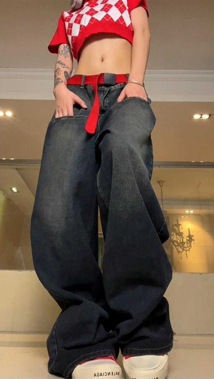 Street Straight Tube Loose Drape Wide Leg Pants