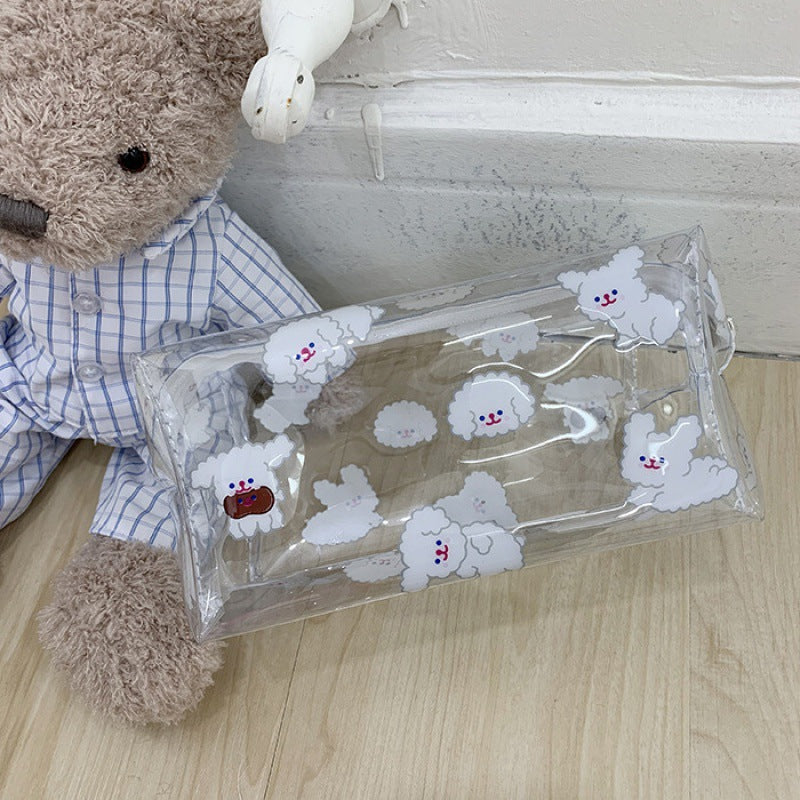 Creative Cartoon Transparent Large-capacity Makeup Bag