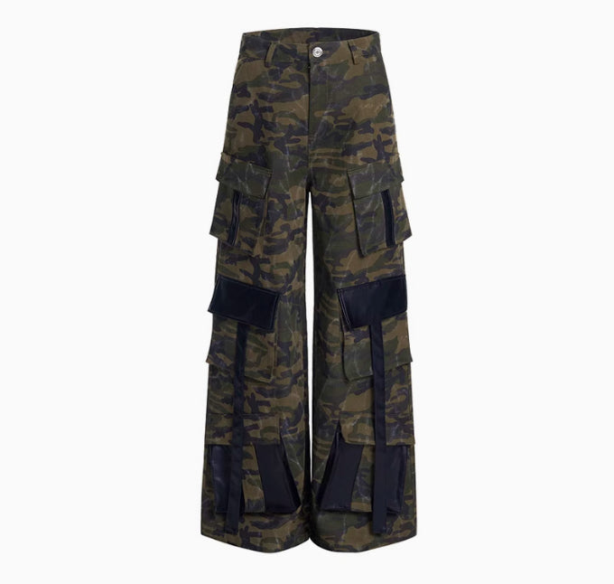 American Retro Quilted Camouflage Jacket Coat For Men