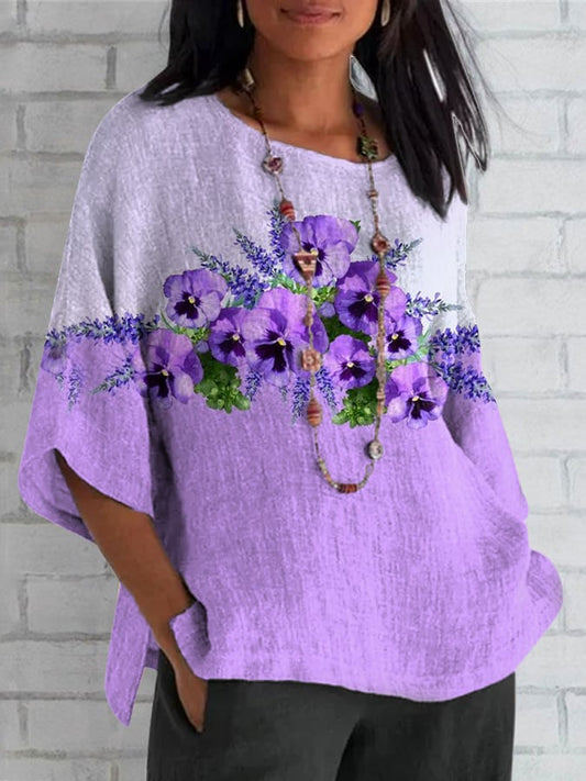 Plus Size Round Neck Long Sleeve T-shirt 3D Digital Printing European And American Plus Size